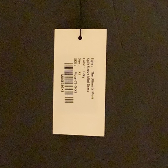 The Ultimate Muse Split Sleeve Mini Dress | Slate Grey - Picture 5 of 5